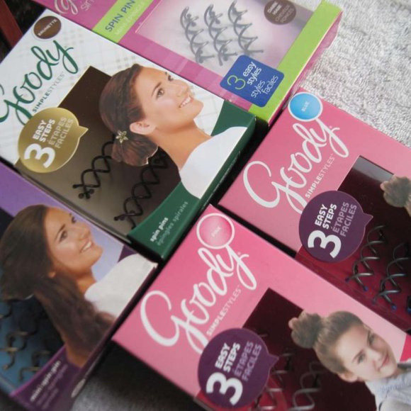 Goody Simple Styles Mini Spin Pins Bun Spiral Updo Hair Accessory Pin Light Dark - Picture 4 of 13